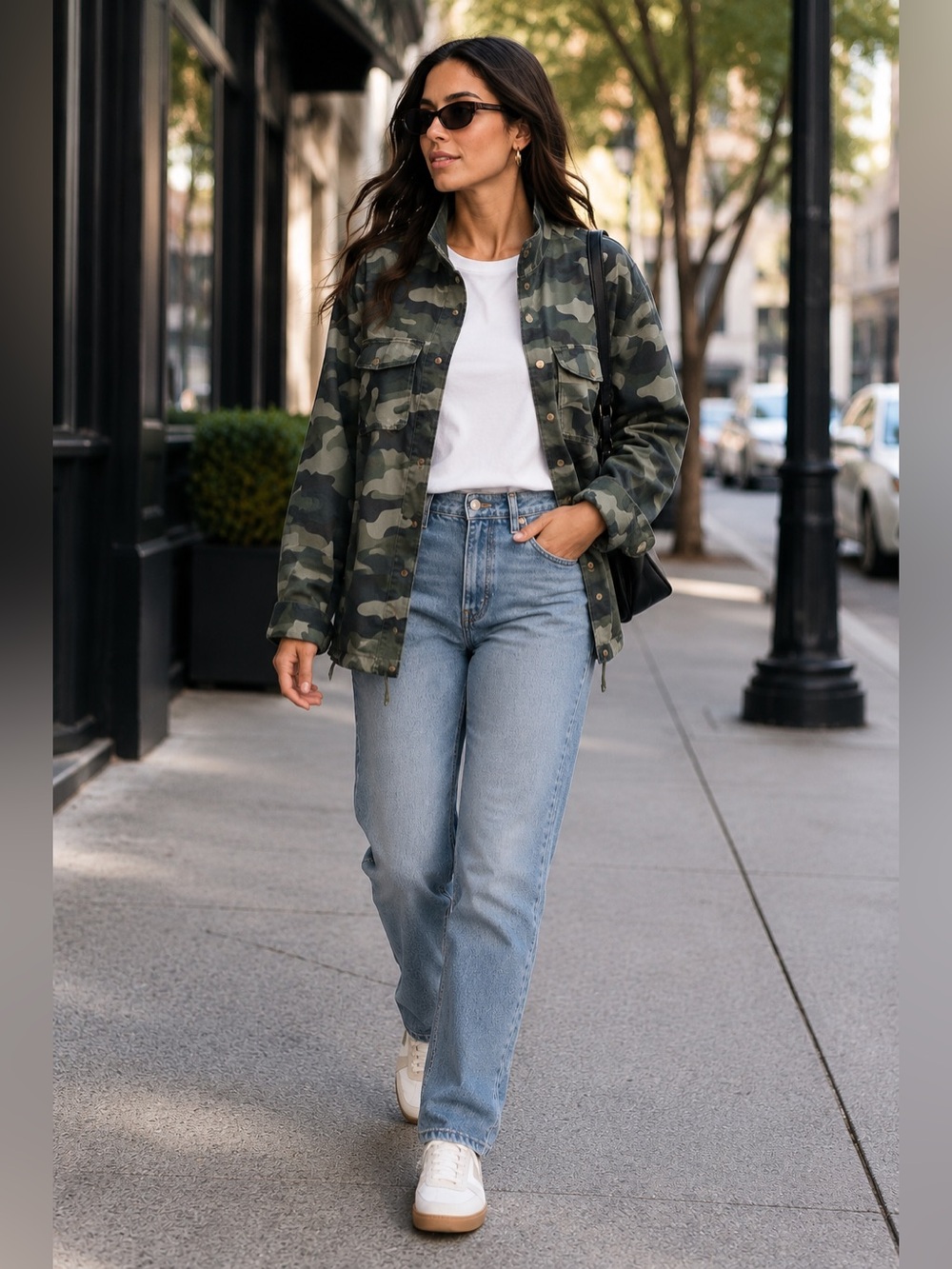 C&C California Women's Camo Utility Jacket - Green
